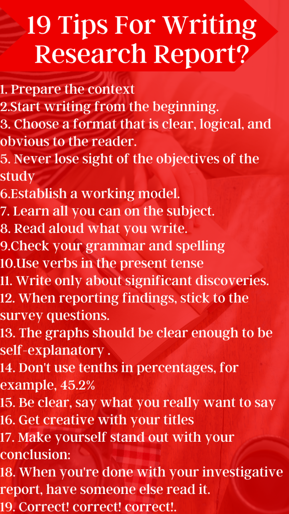 how to write research report